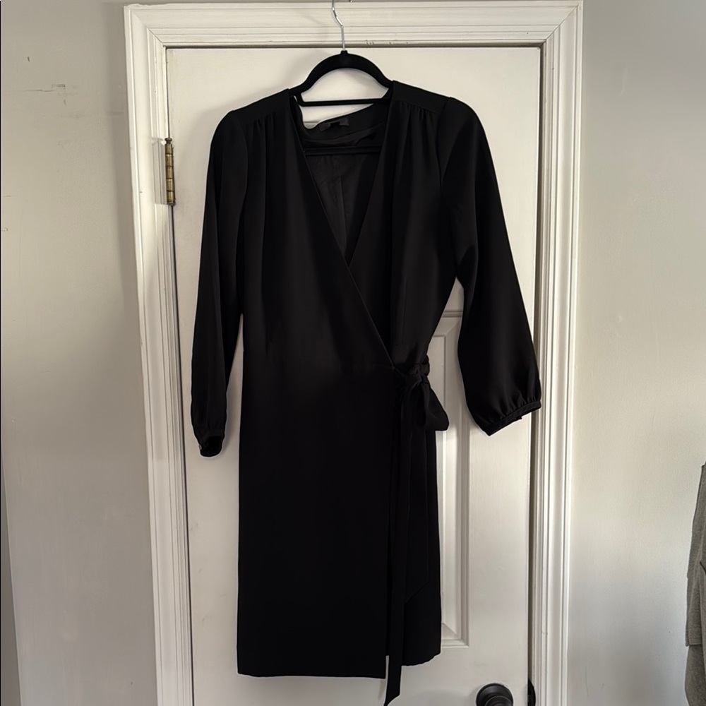 J. Crew Black Wrap Dress
